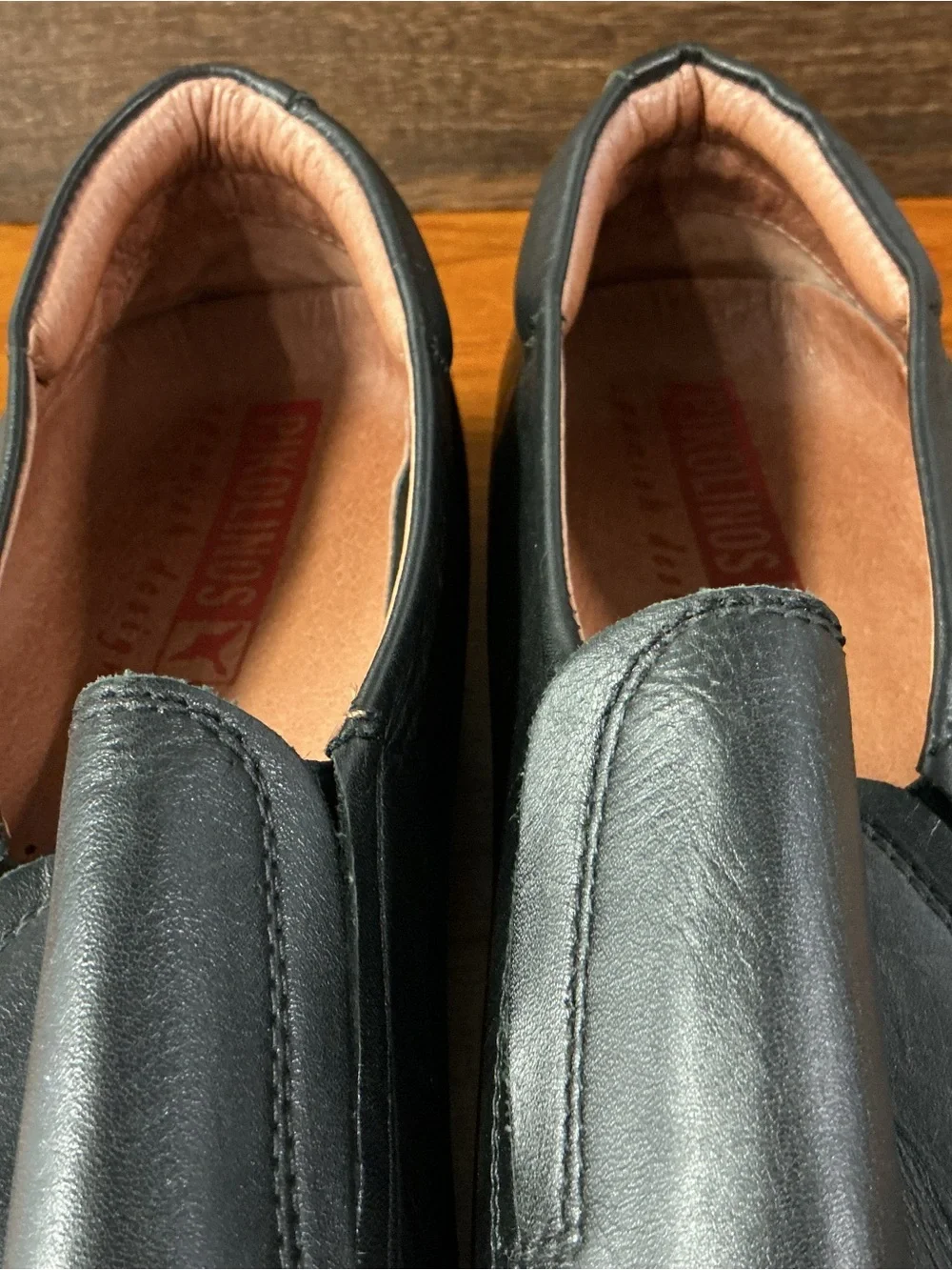 Pikolinos Men Black Leather Driving Moc Slip On Loafer Size 44EU 10-10.5US